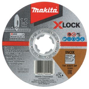 Makita E-00418 X-LOCK doorslijpschijf inox 125x1,2x22,23mm 1 stuk