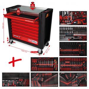 KS tools 825.8564 Performanceplus gereedschapwagenset P25 met 564 gereedschappen voor 8 schuifladen KS Tools Merken