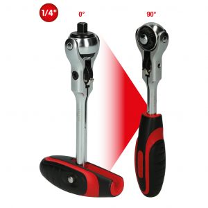 KS Tools 914.1405 1/4" MODIFIX® Mini-T-Greep zwenkkopratel, 72 tanden KS Tools Merken